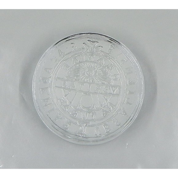 Art Glass Hockey Puck Souvenir Uppsala University Ubsaliensis S Academiae Sweden - Picture 7 of 9